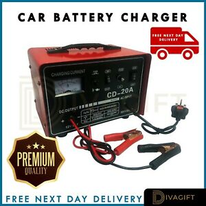 Car Battery Charger Heavy Duty 12V/24V Trickle/Turbo Leisure Vehicle HGV Lorry