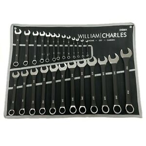 25pc Soft Grip Metric Combination Spanner Set With Storage Roll 25 Pack Wrench