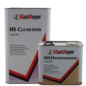  
Max Meyer 0200 2K Clear Coat Car Lacquer 7.5ltr Std Kit With 6000 Hardener
