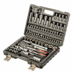  
108 Piece 1/4″ & 1/2″ DR Socket Set + Torx