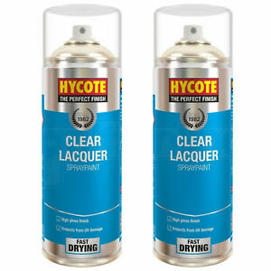  
2x Hycote Clear Lacquer Spray Paint Aerosol Fast-Drying High Gloss Coating 400ml