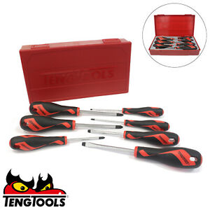  
Teng Tools Sale Screwdriver Set 7 Pce With Slotted Flat Phillips Pozi Tool Tray