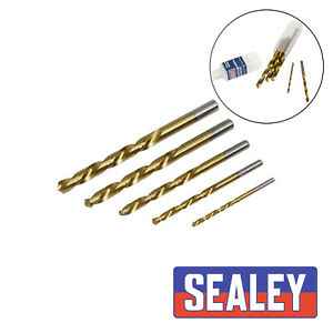  
Sealey 5pc Left Hand Spiral Drill Bit Set Screw Stud Extraction Remover Removal