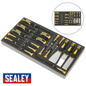  
Sealey S01136 Tool Tray with Hook & Scraper Set 18pc