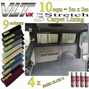  
10 sqm CAMPER VAN CARPET LINING STRETCH VW T1 T2 T5 T6 TRANSIT SPRINTER CARAVAN