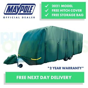  
Maypole Premium 4-Ply Breathable Green Full Caravan Cover – Fits 21-23ft MP9535
