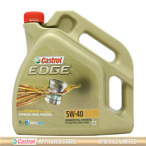  
Castrol EDGE Titanium 5W-40 5W40 Fully Synthetic Engine Oil – 4 Litres 4L