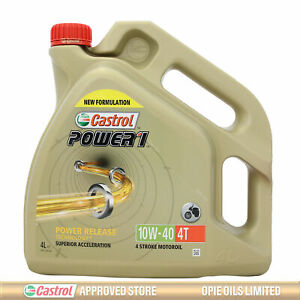  
Castrol POWER1 4T 10W-40 10W40 Semi Synth 4 Stroke Motorcycle Engine Oil 4 Litre