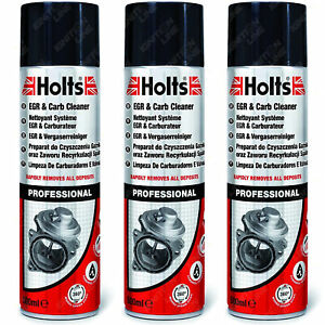  
3x Holts Valve EGR Carburettor Cleaner Spray Carb Air Petrol Diesel Intake 500ml