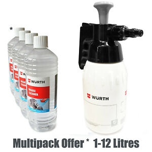  
Wurth Brake Cleaner Packs & Pump 1Ltr Bottle Adjustable Dispenser Solvent Spray