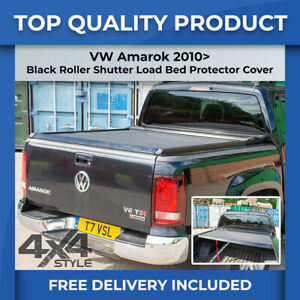 VW AMAROK BLACK ROLL TOP HARD ROLLER SHUTTER LOAD BED COVER LOCKABLE TONNEAU