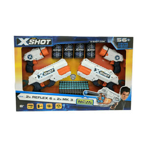  
X-Shot 4 Pack – 2 x Reflex 6 and 2 x MK3 By ZURU