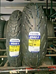  
120/70ZR17 & 190/55ZR17 MICHELIN ROAD 5 TL MOTORCYCLE TYRES MATCHED PAIR!