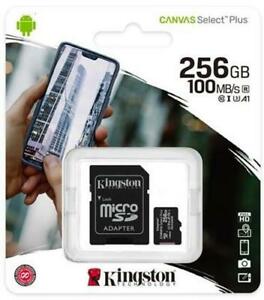  
Kingston Canvas Select Plus Micro 256GB UHS-1 (U1) SD Card with Adaptor