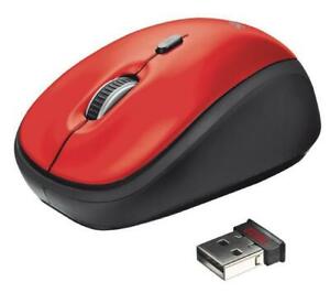  
Trust YVI Wireless Mouse – Red Optical wireless mouse Compact shape 19522