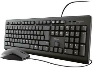  
Trust Primo Wired Keyboard & Mouse Set Silent keys & buttons 1.8m cable length