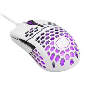  
Cooler Master MM711 RGB Gaming Mouse – Matte White Lightweight honeycomb shell