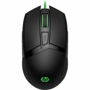  
HP Pavilion 300 Wired USB Mouse Black / Green