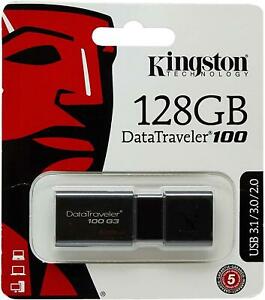 Kingston DataTraveler 100 G3 128GB USB 3.0 Drive 128GB Speed: 130MB/s read