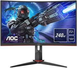  
AOC C32G2ZE/BK 31.5″ Full HD FreeSync 240Hz Curved Gaming Monitor 31.5” Display