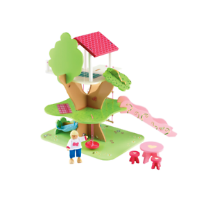  
Rosebud Doll & Wooden Treehouse Playset