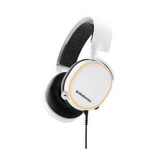  
SteelSeries Arctis 5 White Gaming Headset ClearCast microphone USB ChatMix dial