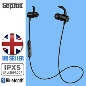  
Headphones Earphones Bluetooth Microphone Volume Control Sports Running Sephia