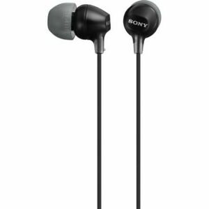  
Sony EX15AP In-Ear Stereo Headphones with Mic and Control – Black