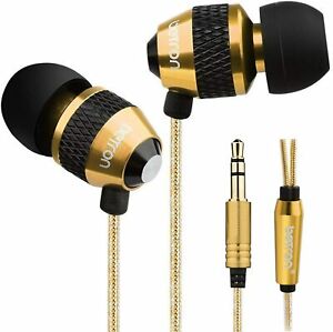  
Betron Earphones Headphones Earbuds In Ear Strong Bass Tangle Free Cord B25 Gold