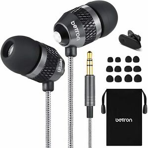  
Betron Earphones B25 Noise Isolating Powerful Bass Drived Replaceable Earbuds