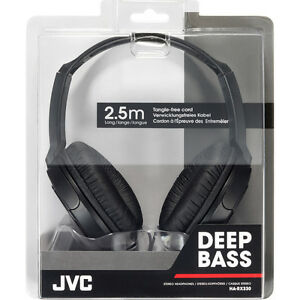 JVC HARX330  Full-Size Over-Ear Stereo Headphones – Black 2.5M Cord For DJ