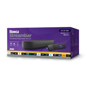  
Roku Streambar HDR 4K HD TV Streaming Media Player Soundbar Netflix Disney+ App