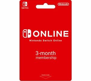  
NINTENDO Switch Online 3 Month Membership – Currys