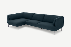  
MADE.com Inka Aegean Blue Left Hand Facing Chaise End Corner Sofa – RRP £999