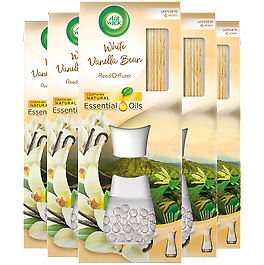  
5 x Air Wick White Vanilla Bean Reed Diffuser Natural Essential Oils 33ml