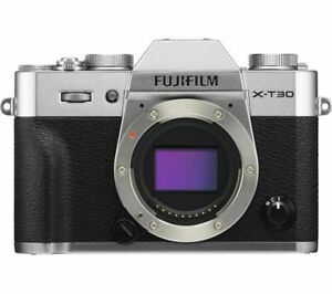 FUJIFILM X-T30 Mirrorless Camera Body Only 3″ LCD Touchscreen Silver – Currys