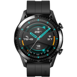  
Smart Watches GPS Matte Black Metal. Silicone Case