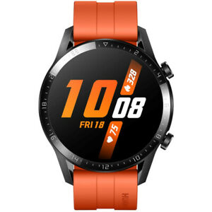  
Smart Watches GPS Sunburst Orange Metal. Silicone Case