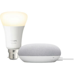  
Philips Hue B22 White Bulb with Google Nest Mini A+ Rated