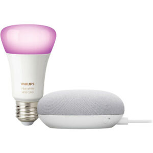  
Philips Hue White and Colour E27 Bulb with Google Nest Mini A+ Rated