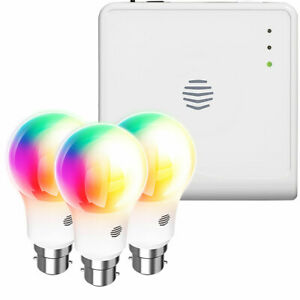  
Hive Smart Light Colour Changing Triple Pack B22 And Hub A+ Rated