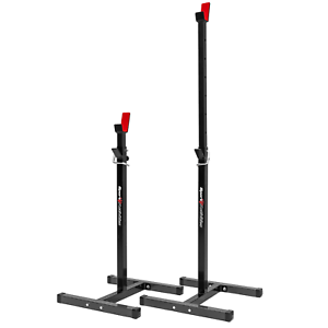  
Black Squat Rack Power Stand Heavy Duty Bench Press Barbell Adjustable Weight
