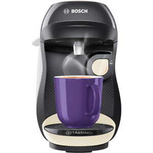  
Tassimo by Bosch TAS1007GB Happy Pod Coffee Machine 1400 Watt Black / Cream