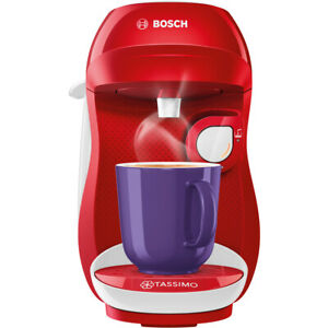  
Tassimo by Bosch TAS1006GB Happy Pod Coffee Machine 1400 Watt Red / White