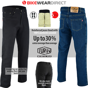  
Motorbike Motorcycle Jeans Trousers Lined With Aramid CE Protective Biker Armour