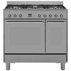  
Smeg CG92X9 90cm 5 Burners A/A Dual Fuel Range Cooker Stainless Steel New