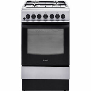 Indesit IS5G4PHX Free Standing A Dual Fuel Cooker with Gas Hob 50cm Silver New