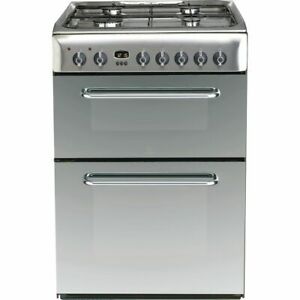  Indesit KDP60SES Free Standing B/B Dual Fuel Cooker with Gas Hob 60cm Stainless
