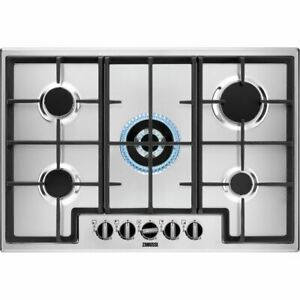  
Zanussi ZGNN755X Built In 74cm 5 Burners Gas Hob Stainless Steel