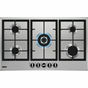  
Zanussi ZGNN955X Built In 86cm 5 Burners Gas Hob Stainless Steel